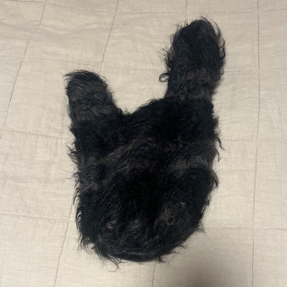 Yaito avant- garde Faux Fur Black and Brown Handbag